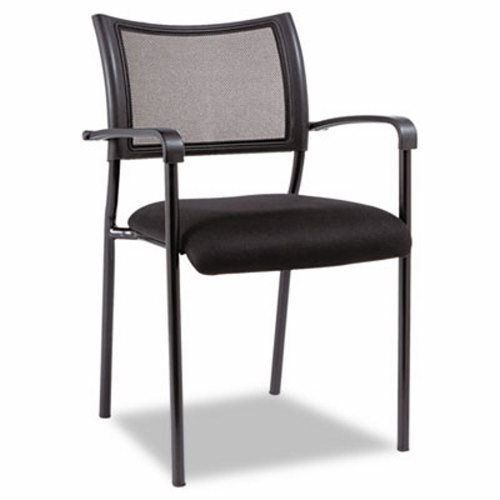 Alera Eikon Series Stacking Mesh Guest Chair, Black, 2/Carton (ALEEK43ME10B)