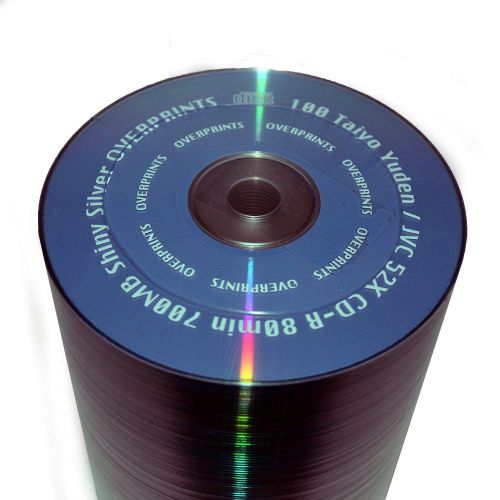 100 Taiyo Yuden/JVC 52X CDR (CD-R) 80min 700MB- Grade A Overprints