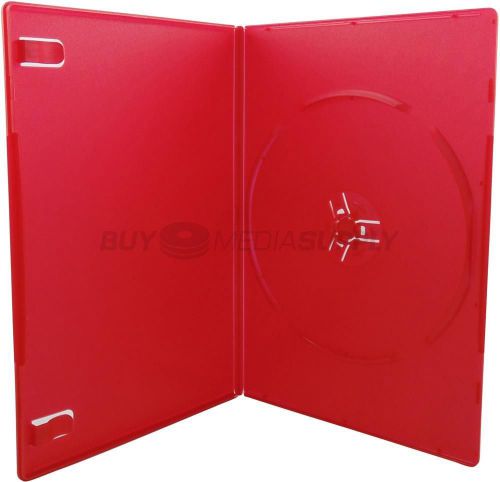 7mm slimline red 1 disc dvd case - 200 pack for sale