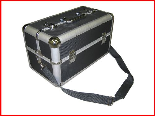 Large pro makeup aluminum train case black free shipping in canada for sale