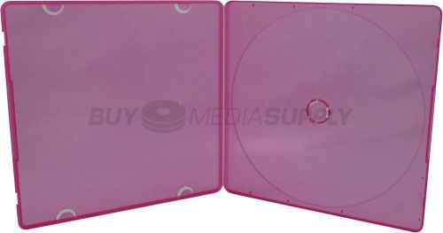5mm slimline red color 1 disc cd/dvd pp poly case - 400 pack for sale
