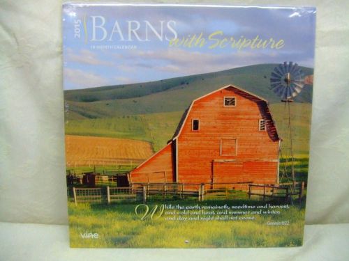 Brown Trout &#034;Barns w/ Scripture&#034; 12&#034; 2015 18 Month Calendar New Factory Sealed