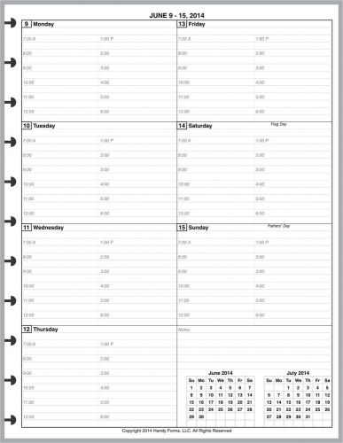 2014-15 Weekly Monthly Planner 8.5x11 Levenger Staples by Handy Forms