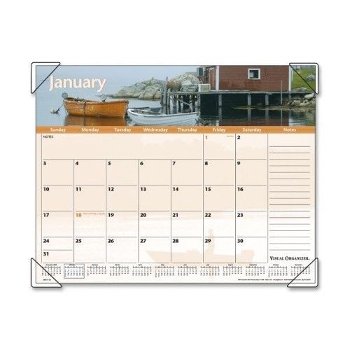 At-a-glance monthly desk pad, 12-months, images of the sea, 22&#034;x17, 2013 for sale