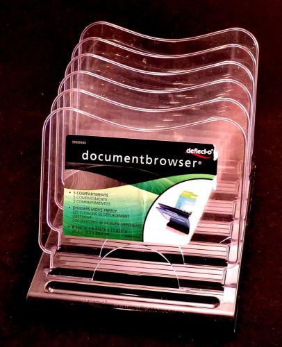 DESK ORGANIZER / DOCUMENT BROWSER / PAPER SORTER - NEW - DEFLECTO