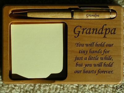 Engraved Grandpa Memo and Pen Holder with FREE Pen Gift