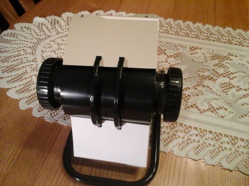 Rolodex Open Rotary Card File Office Business Address Cards Flipping