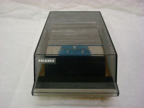 ROLODEX ADDRESS CARD FILE WITH CLEAR CARD PROTECTORS &amp; EXTRA CARDS