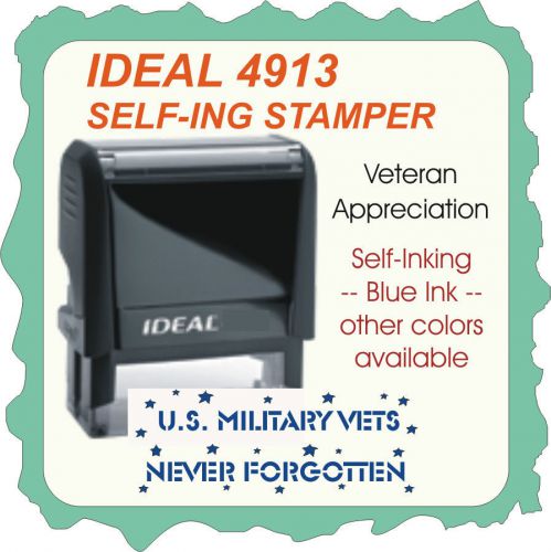 Veteran Appreciation, Self Inking Rubber Stamp 4912 Blue Ink