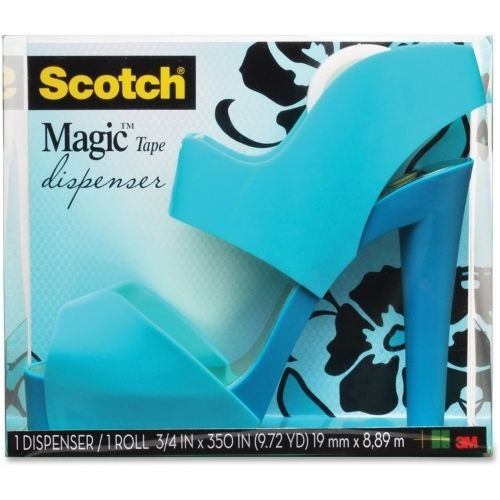 Scotch Magic Tape Shoe Dispenser - Sandal - Holds 1 Tape(s) - 1&#034; Core - Blue
