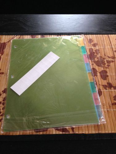 Index tab dividers 8.5inx11in. for sale