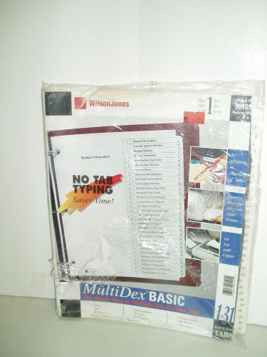 Wilson jones multidex basic 31 tab dividers - 90101 for sale