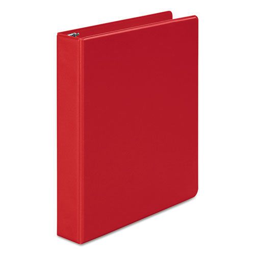 Basic round ring binder, 1-1/2&#034; capacity, red for sale