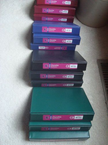 Lot of 12 (4 colors) NEW Avery Durable 3-ring Vinyl Pocket Binder (Holds 5 x 7)