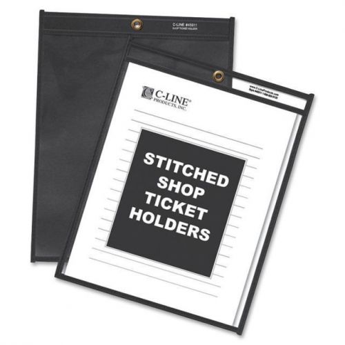New ! C-line Stitched Shop Ticket Holders with Black Backing - 9&#034; x 12&#034; CLI45912
