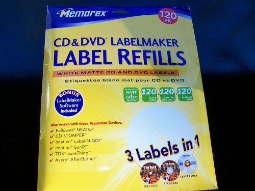 Memorex CD &amp; DVD Label Maker Refills 120 Pk 3202-0424