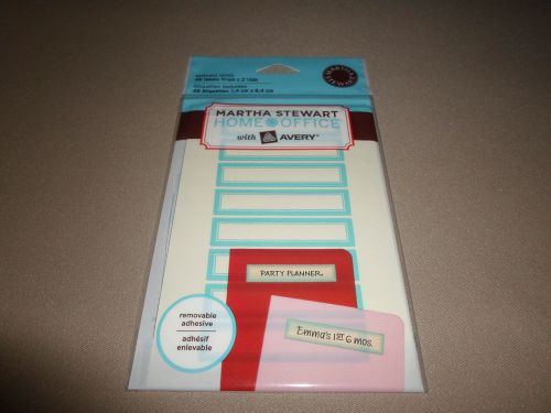 48 Martha Stewart Home Office Textured Labels~9/16&#034; X 2 1/2&#034;, NEW IN PACKAGE!