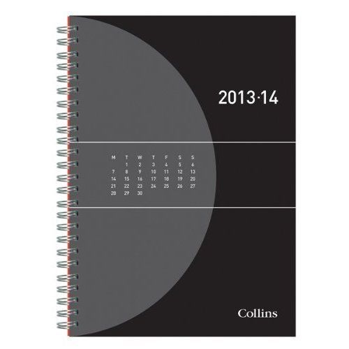 Collins 2013-2014 Sketch A5 Week to View Mid Year Diary - Black