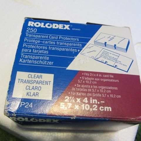 ROLODEX TRANSPARENT CARD PROTECTORS AND CARDS - 2 1/4 BY 4 INCH