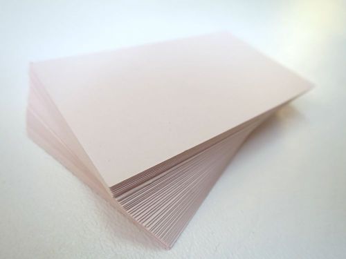 100 LIGHT PINK Blank Business Cards 80 lb. Cover 89mm x 52mm- 3.5 x 2