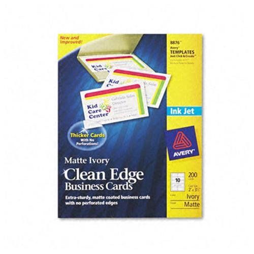 Avery Clean Edge Inkjet Business Card 8876