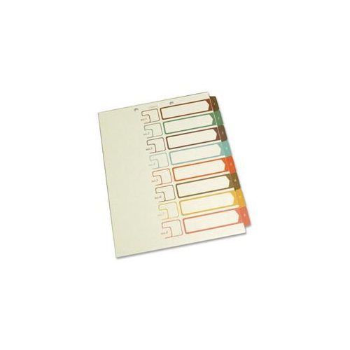 S J Paper Table of Contents Index Dividers, 1-8, Multicolor, 11 x 8-1/2
