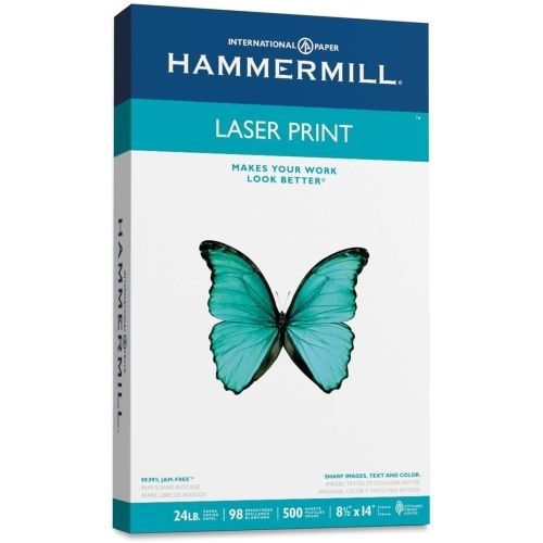 Lot of 10 hammermill laser paper - legal - 8.5&#034;x14&#034; - 24 lb - white - 500/ream for sale