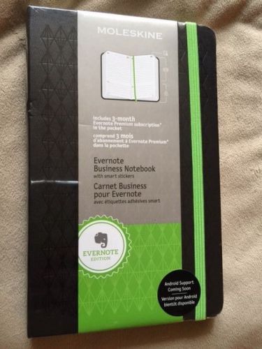Moleskine Evernote Business Notebook, Smart Stickers, Hard Cover, Large, Black