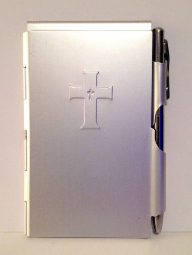 Wellspring &#034;flip notes&#034; in tin case w/attached ink pen &amp; spring-opening - cross for sale