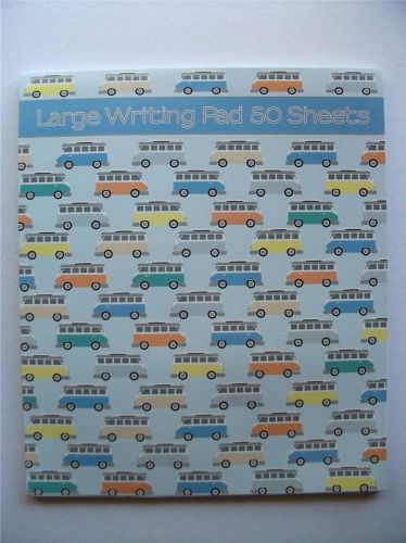 Writing Note Pad Paper Large Kombi Van Design for Letters, Memo, 50 Lined Sheets