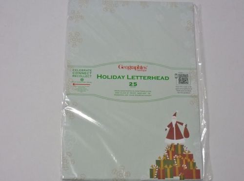 Geographics GeoPaper Holiday Letterhead Santa &amp; Candy Cane Christmas paper 04810