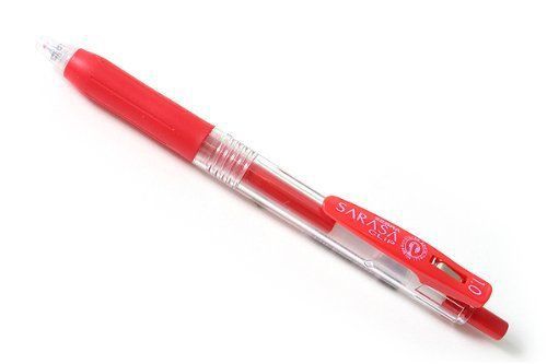 Zebra Sarasa Push Clip Gel Ink Pen 1.0 mm Red (Japan Import)
