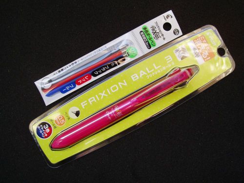 3 colors pilot frixion retractable 3in1 ball point (red body) + refill for sale