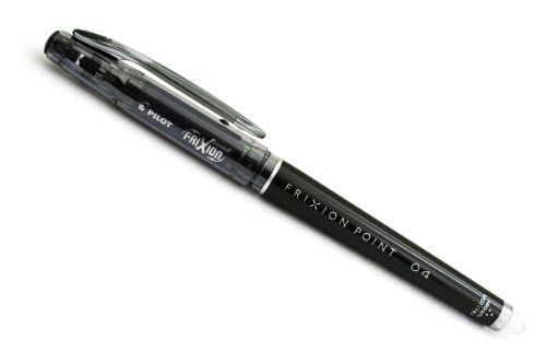 Pilot frixion point 04 gel ink pen - 0.4 mm - black for sale