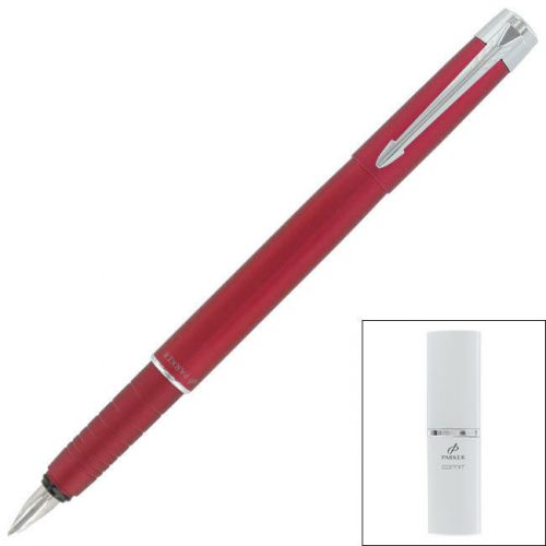 Parker esprit telescoping matte boudoir red metal fountain pen, medium nib for sale