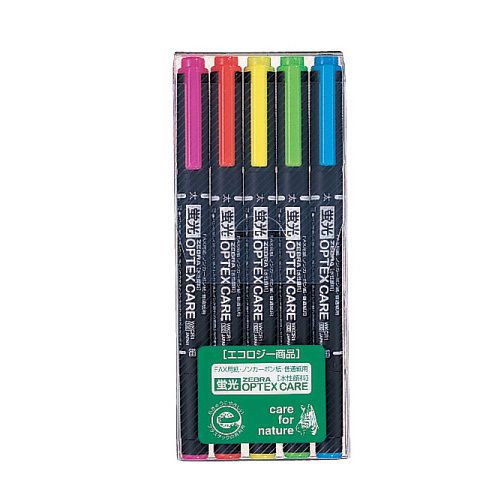 Zebra optex care dual heads fluorescent highlighter 4.0/0.8mm  - 5 colors for sale