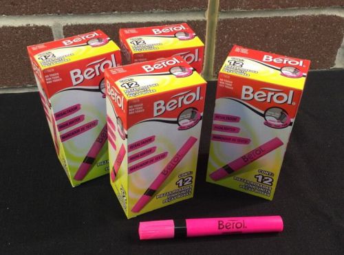 Sanford Berol Pink Chisel Tip Highlighter 48 qty * NEW *