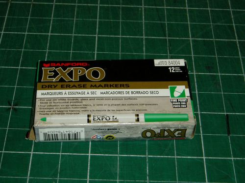 Sanford Expo Dry Erase Whiteboard Markers, Fine Point, Green,  - SAN84004