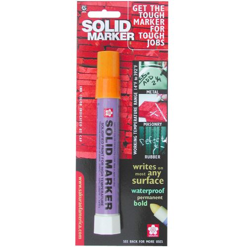 Sakura solid paint marker 13mm wide mark fluorescent orange 1ea, waterproof for sale