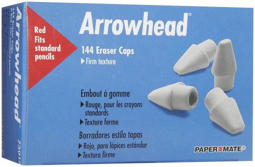 Paper Mate Arrowhead Eraser Caps, 144/Box