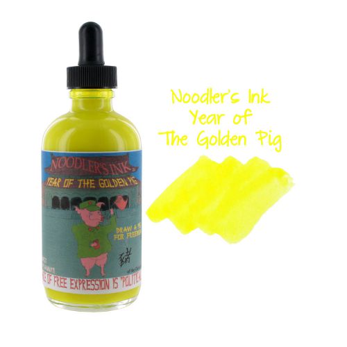 Noodler&#039;s ink bottled ink w/ eyedropper, 4.5 oz., highlighter year of the pig for sale