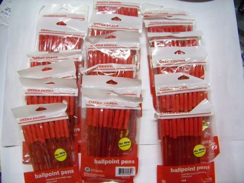 180 Red Ink Stick Pens 18 Packs of 10  **Free Priority Shipping***