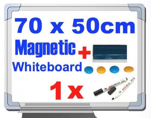 NEW MAGNETIC OFFICE BOARD WHITEBOARD 50 x 35cm WITH BUTTONS &amp; ERASER