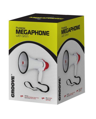 New! croove portable megaphone 30 watt pmpo siren cheering crowd control new for sale