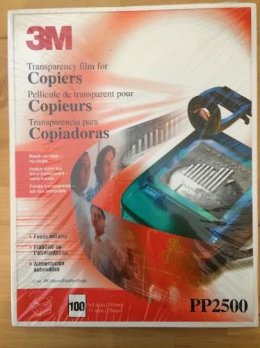 3M Transparency film for copiers PP2500  unopened box of 100
