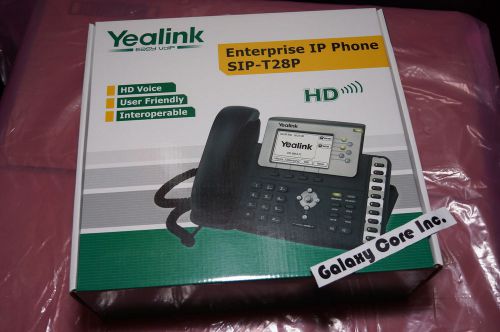 YEALINK T28P SIP PROFESSIONAL BUSINESS OFFICE VOIP IP PHONE HD VOICE cisco avaya