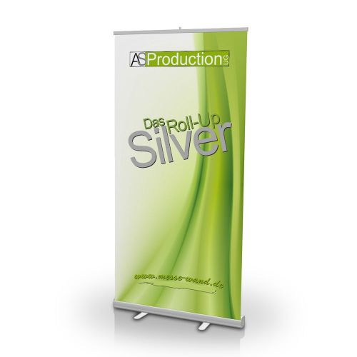Roll-up silver, rollup, roll-banner, rollbanner 100 x 200 cm for sale