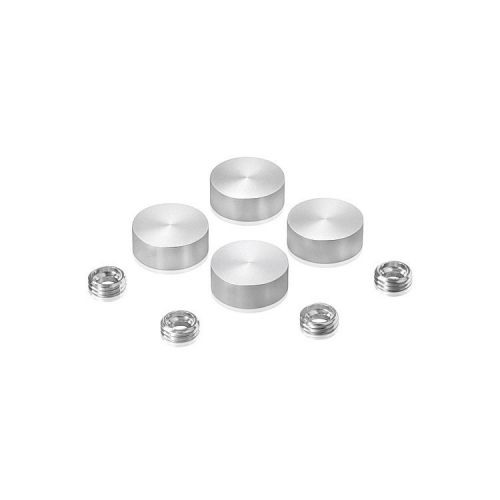 Set of 4 screw cover diameter 5/8&#039;&#039;, aluminum clear anodized finish for sale
