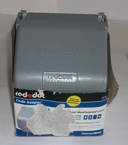 Red Dot Weatherproof Universal Outlet Box Less Mounting Screws 2 Gang 2CKU NIB