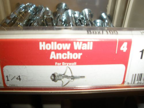 Hillman 3/16&#034; s short l long and xl extra long hollow wall anchors (73) pcs. for sale